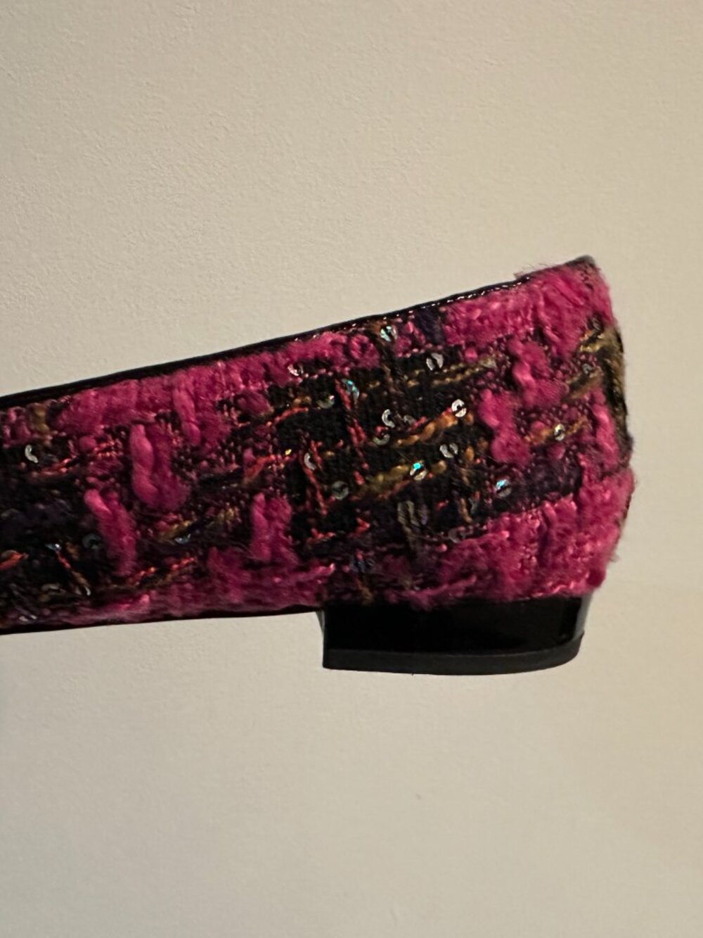 J. Crew pink tweed and sequin shoes, 8.5 - Picture 4 of 5